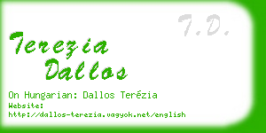 terezia dallos business card
